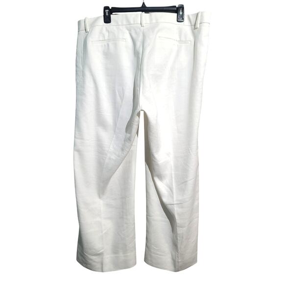 J. Crew Peyton High-Rise Pant in Stretch Linen Size 18 White NWT 25.5" Inseam - Picture 2 of 4